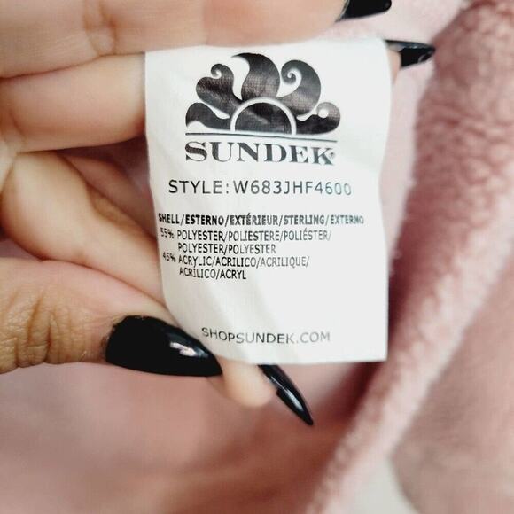 Sunder Sherpa Sweatshirt Womens Size X-Small Light Pink Crewneck Athleisure Boho - Picture 5 of 7